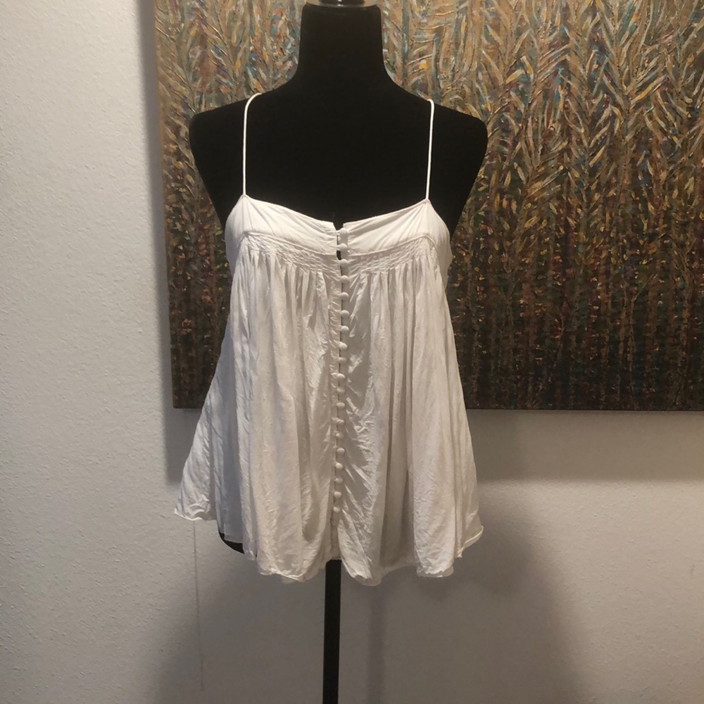 White button up tank
